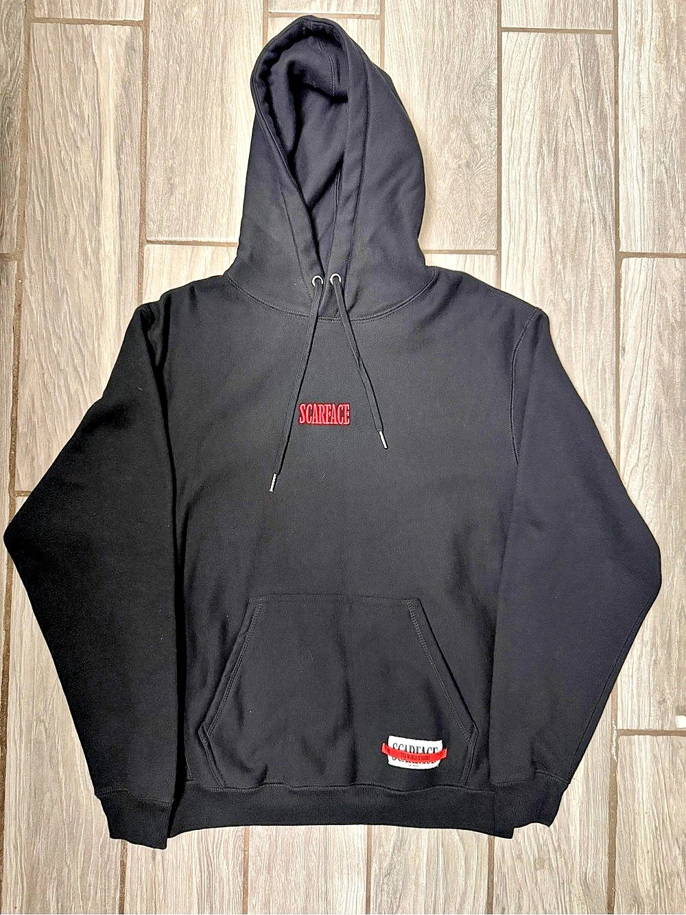 Scarface x Shoe Palace Classic Logo Black Hoodie Size Large